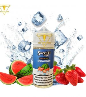 Sweet 21 Strawberry Melon – Dưa Hấu Dâu 100ml – Tinh Dầu Vape Mỹ