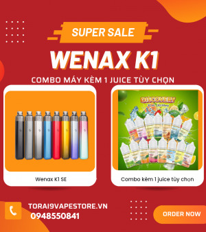 Combo Geekvape Wenax K1 SE Kèm Tinh Dầu