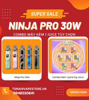 Combo Ninja Pro 30w Kèm Tinh Dầu Tùy Chọn