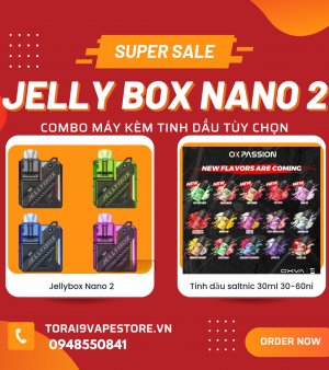 Rincoe Jellybox Nano 2 - Combo Máy Kèm Tinh Dầu Tùy Chọn