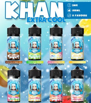 Khan Extra Cool Freebase 100ml Tinh Dầu Vape Mỹ Chính Hãng