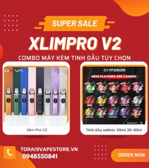 Combo Oxva Xlim Pro 2 Xlim Pro V2 Kèm Tinh Dầu Tùy Chọn