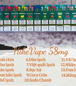 Hikevape Saltnic 30ml 58MG Tinh Dầu Ni Cao Đậm Vị