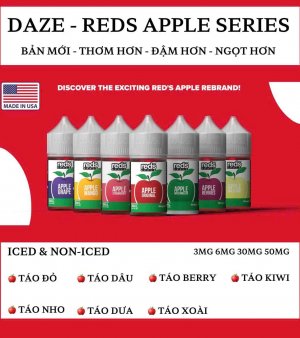 Saltnic Daze Reds Apple - Tinh Dầu Vape Mỹ