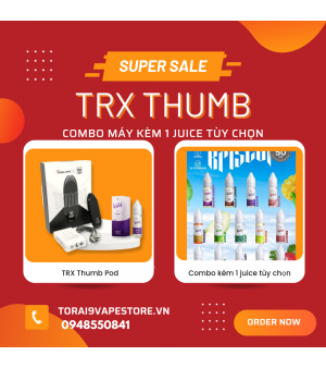 Combo Turbovape TRX Thumb Pod Kit Kèm Tinh Dầu
