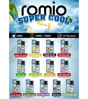 Romio Super Cool Saltnic 35-55MG - Tinh Dầu Vape Chính Hãng