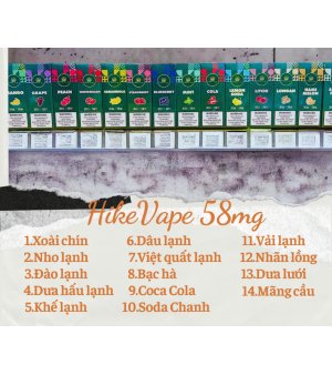 Hikevape Saltnic 30ml 58MG Tinh Dầu Ni Cao Đậm Vị