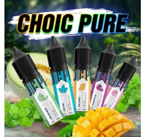 Tinh Dầu Choic Pure 15ml Salt 55MG Pack 3 chai - Có Lẻ 1 Chai Chọn Vị