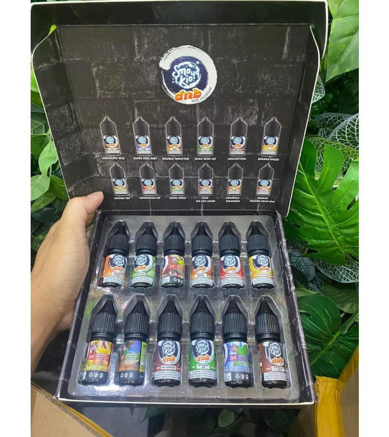 Smokio 49 DNB Salt Combo Set Gift Box 12 Chai 10ml - Tinh Dầu Saltnic Chính Hãng