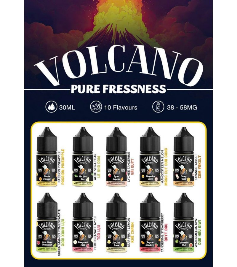 Tinh Dầu Volcano Premium Juice SaltNic 30ml 38/58MG