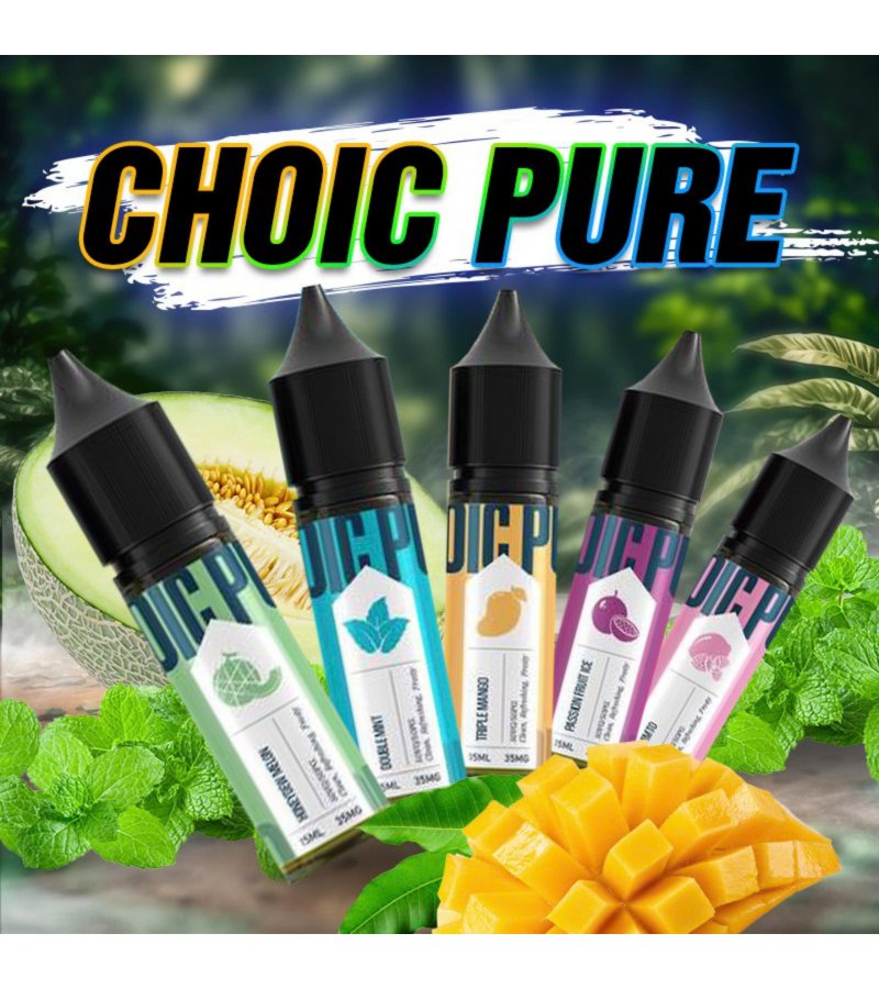 Tinh Dầu Choic Pure 15ml Salt 55MG Pack 3 chai - Có Lẻ 1 Chai Chọn Vị