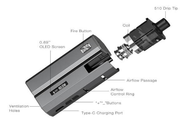 Aspire Nautilus Prime 60W sở hữu nhiều tính năng nổi bật