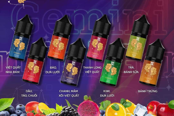 Bảng vị của tinh dầu Gemini Premium Saltnic