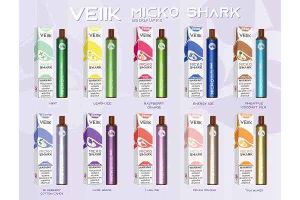 Veiik Shark với 10 hương vị trái cây.