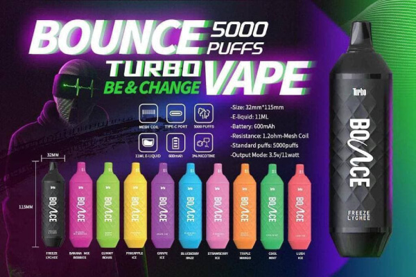 Disposable BOUNCE Turbo Bar 5000 Puff