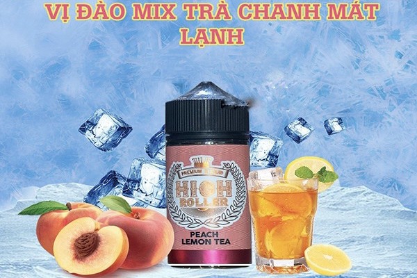 high roller peach lemon tea 100ml