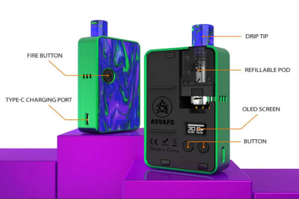 Micro Asvape Kit 30W có nhiều tính năng nổi trội.