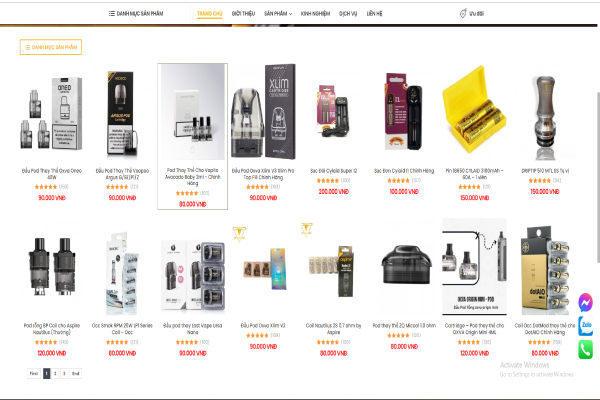 Một số dòng phụ kiện vape tại Torai9 Vape Store