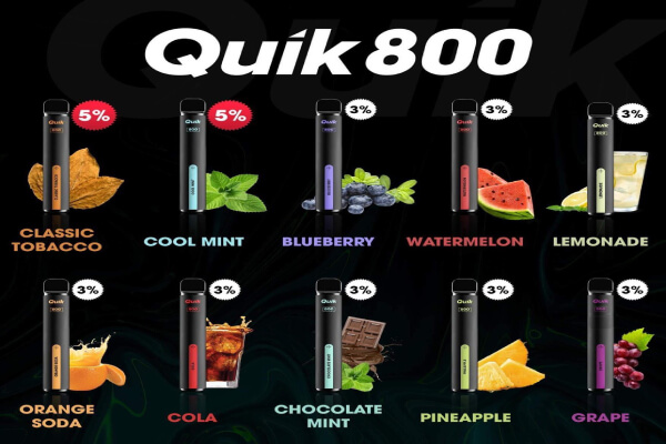 Pod puff Kardinal Quik 800 Puffs