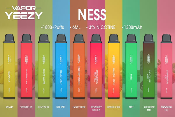 puff pod Vapor Yeezy Ness 1800 Puffs