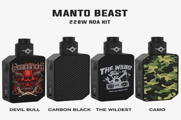 Rincoe Manto Beast Rda 228w Kit có nhiều tính năng ấn tượng