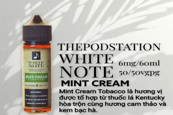 Saltnic White Note Mint Cream 60ml của hãng White Note Vapor