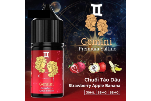 Tinh dầu Gemini Premium Saltnic vị chuối lạnh