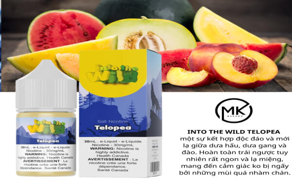 Tinh dầu Into The Wild Salt Nic Vị Dưa Hấu Đào Mật Ong