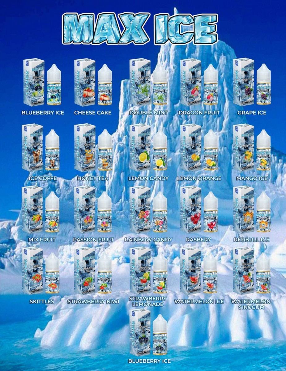 Max Ice Juice Siêu Lạnh 60MG Tổng Hợp Vị