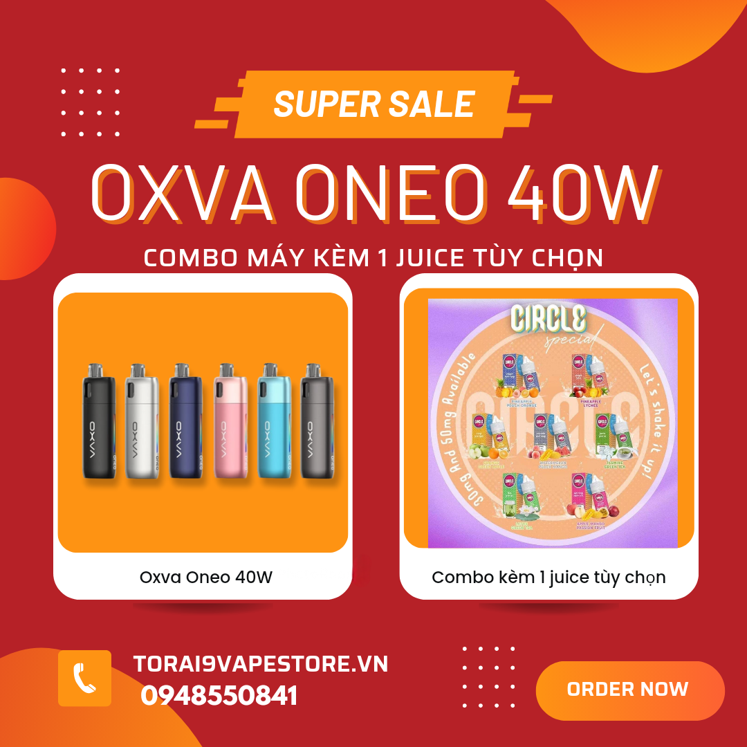 Combo Oxva Oneo 40w Kèm Tinh Dầu